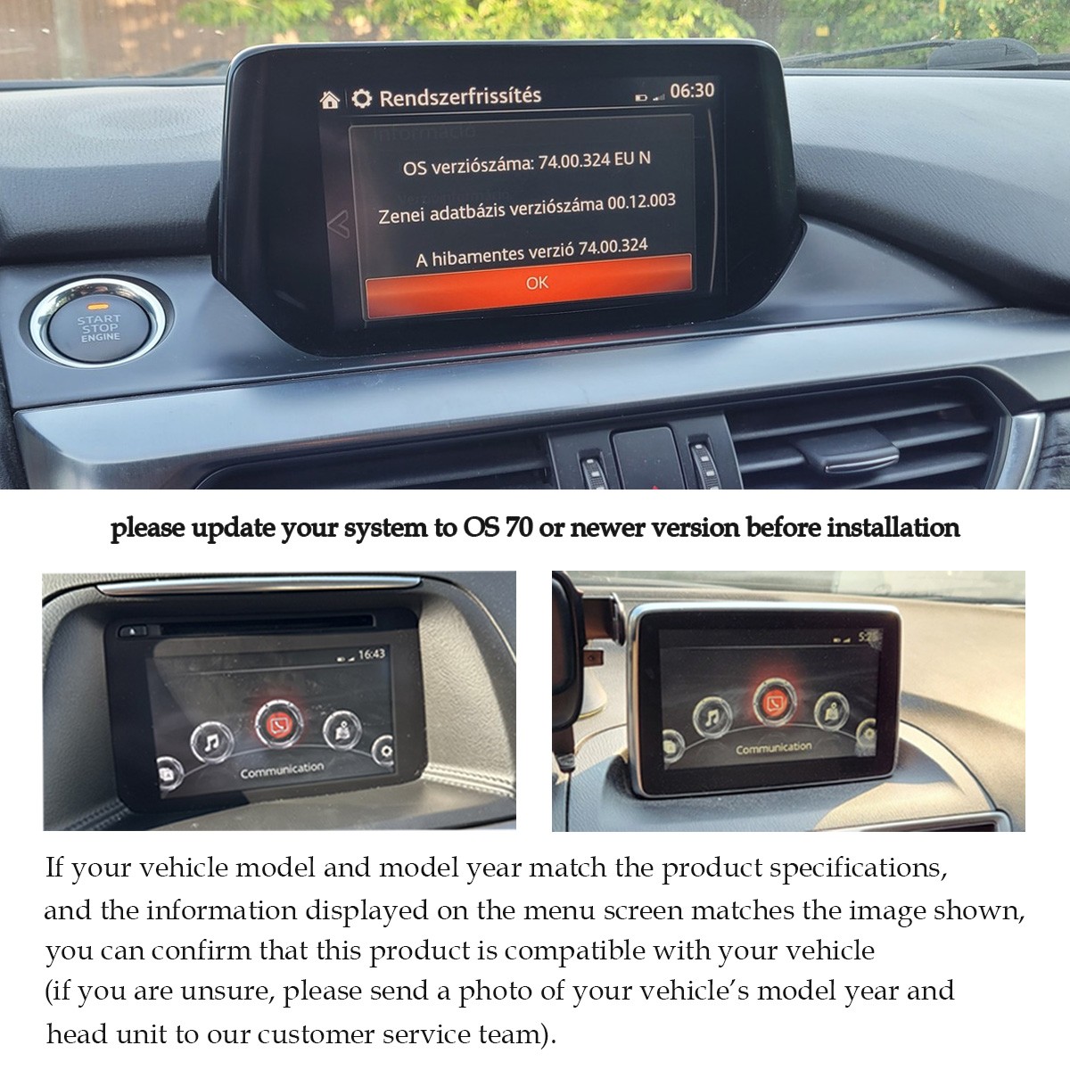 Wired CarPlay Android Auto Module For Mazda CX-3 CX-5 CX-9 2016-20 TK78-66-9U0C