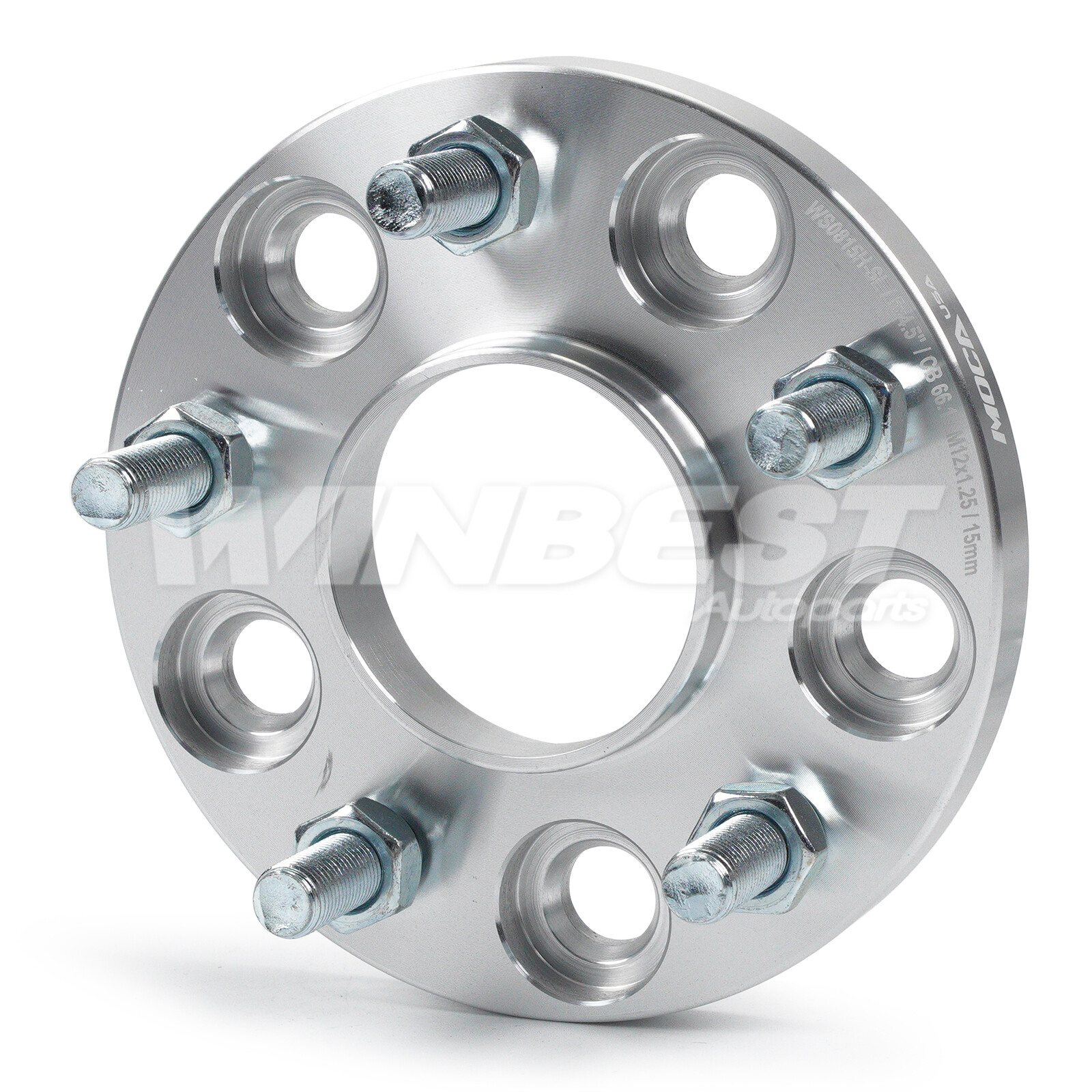 2x 15MM Hubcentric Wheel Spacer 5×114.3 66.1mm M12x1.25 for Nissan Infiniti