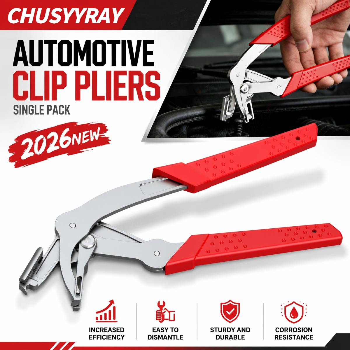 Professional Car Clip Pliers Auto Trim Panel Fastener Push Pin Removal Tool