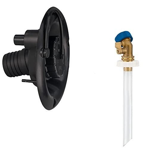 Effortless Tank Fill – RV Round Gravity Fill Hatch, Black, 7.87×5.91 Inches