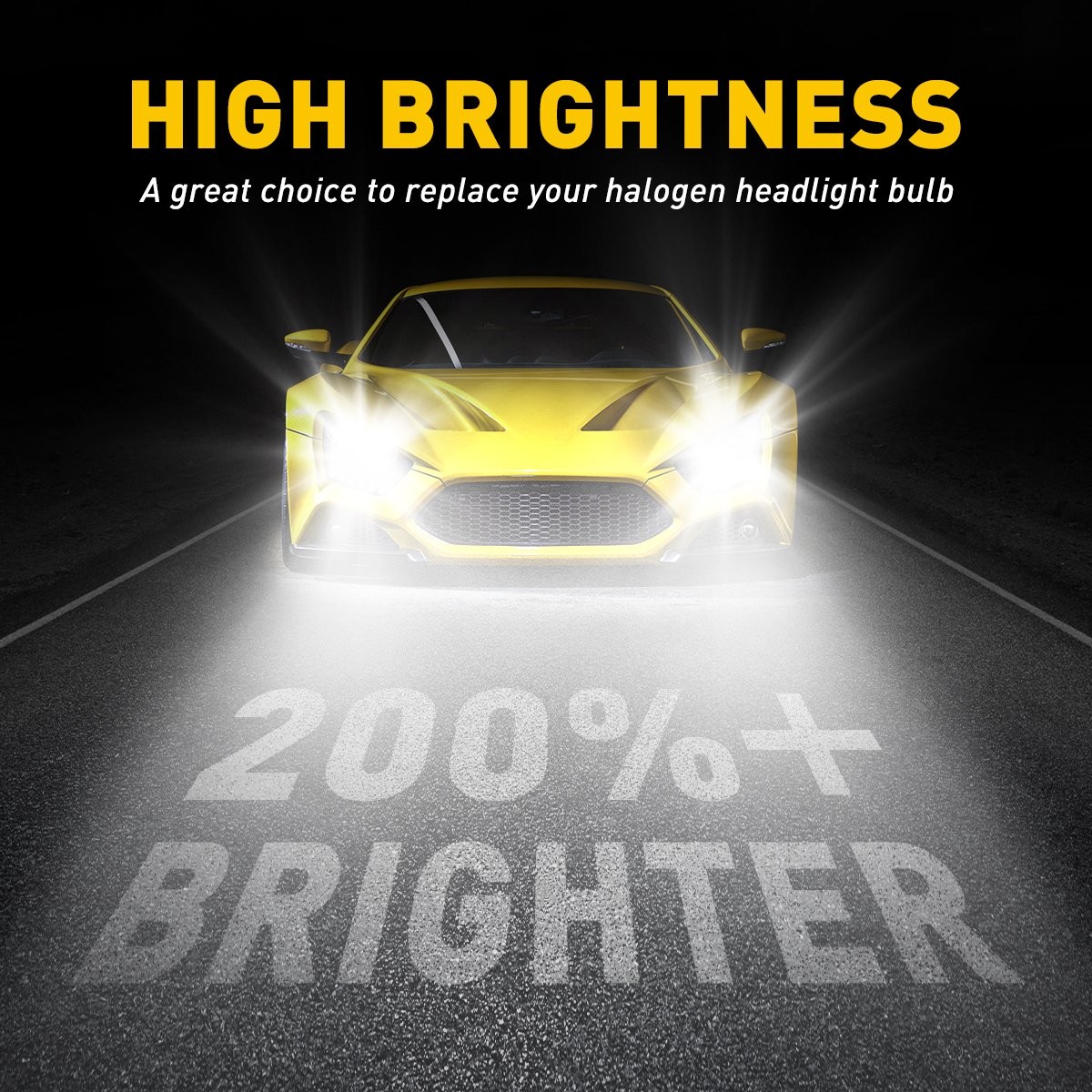 2X HB3 9005 LED Bulbs Headlight Kit High Beam Fog Light 6000K White Super Bright