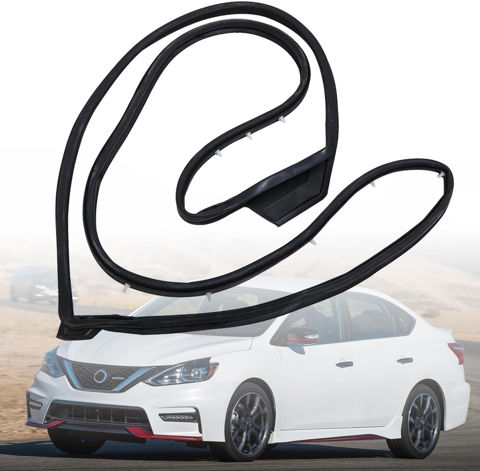 Front Left Driver Door Weather Strip Seal Rubber Fit for Nissan Sentra 2013-2019