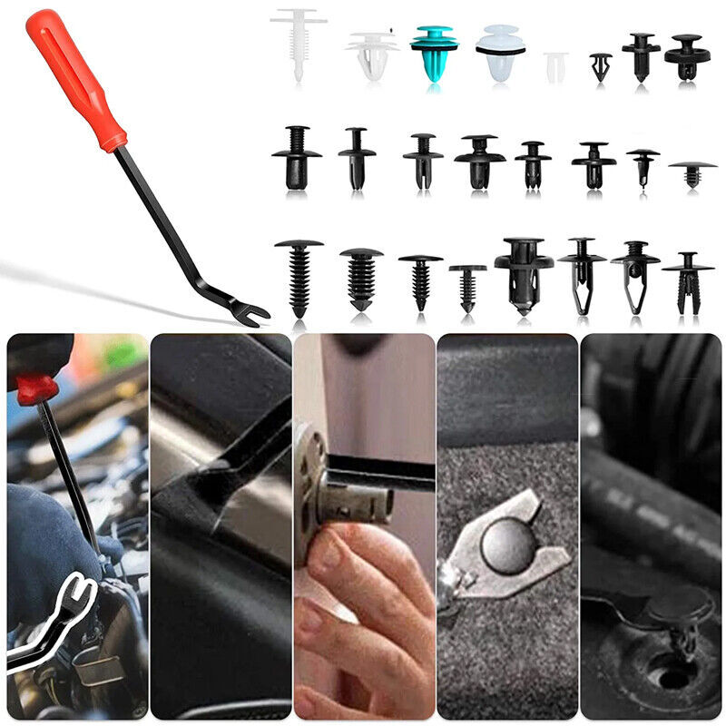 Car Retainer Clips Auto Fasteners Push Trim Clips Pin Rivet Bumper 801P Box Set