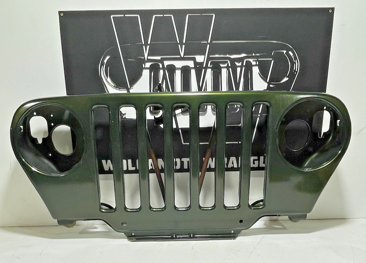 Jeep TJ Wrangler Moss Green PJN Front Grille Panel 97 ONLY LATCH OEM CC