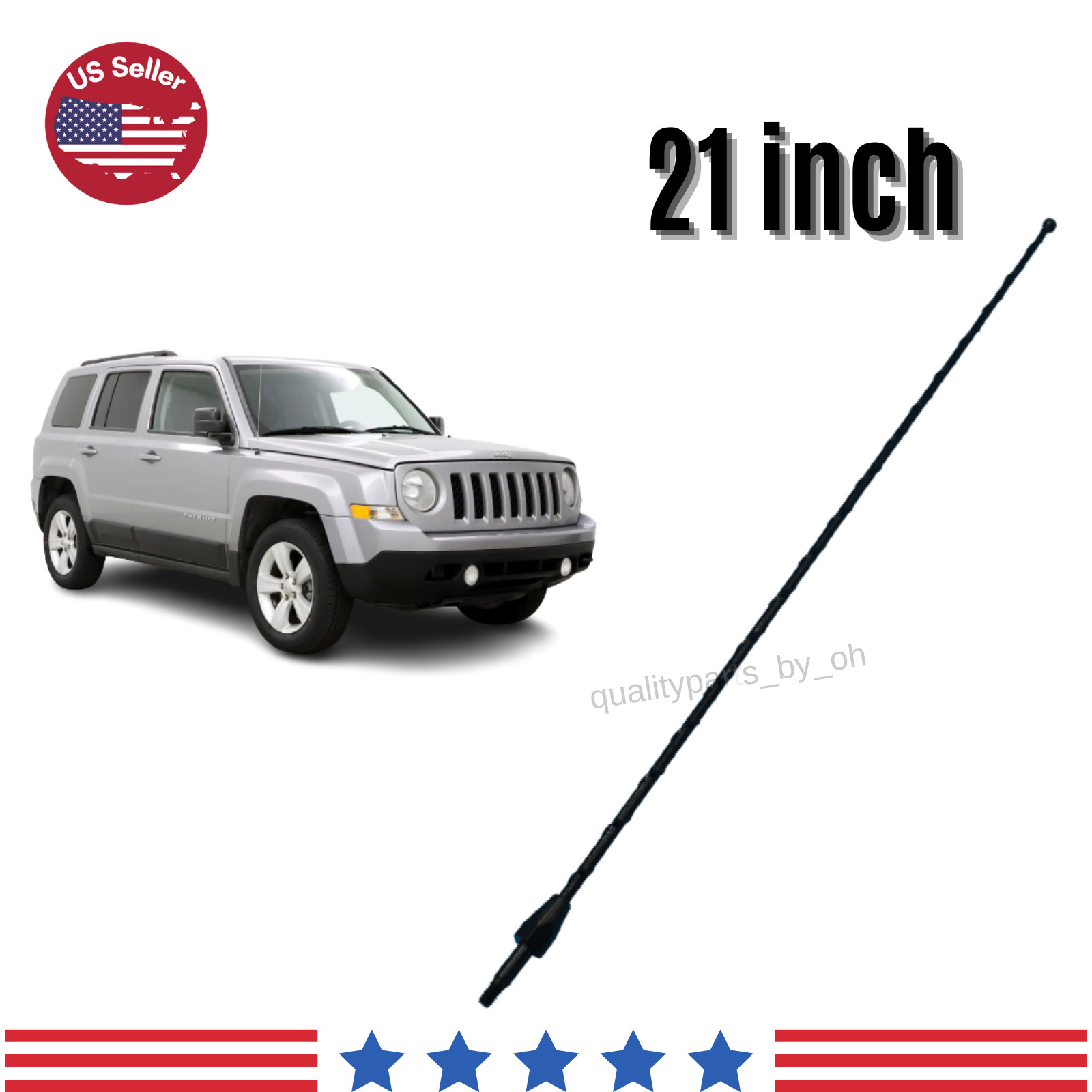 21″ Inch Replacement Am/Fm Radio Black Mast Antenna For Jeep Patriot 2007-2017