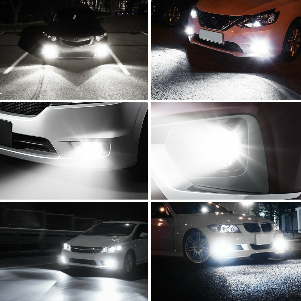 2pcs 9006 HB4 LED Fog Driving Light Bulb Xenon White 6000K High Power DRL Lamp