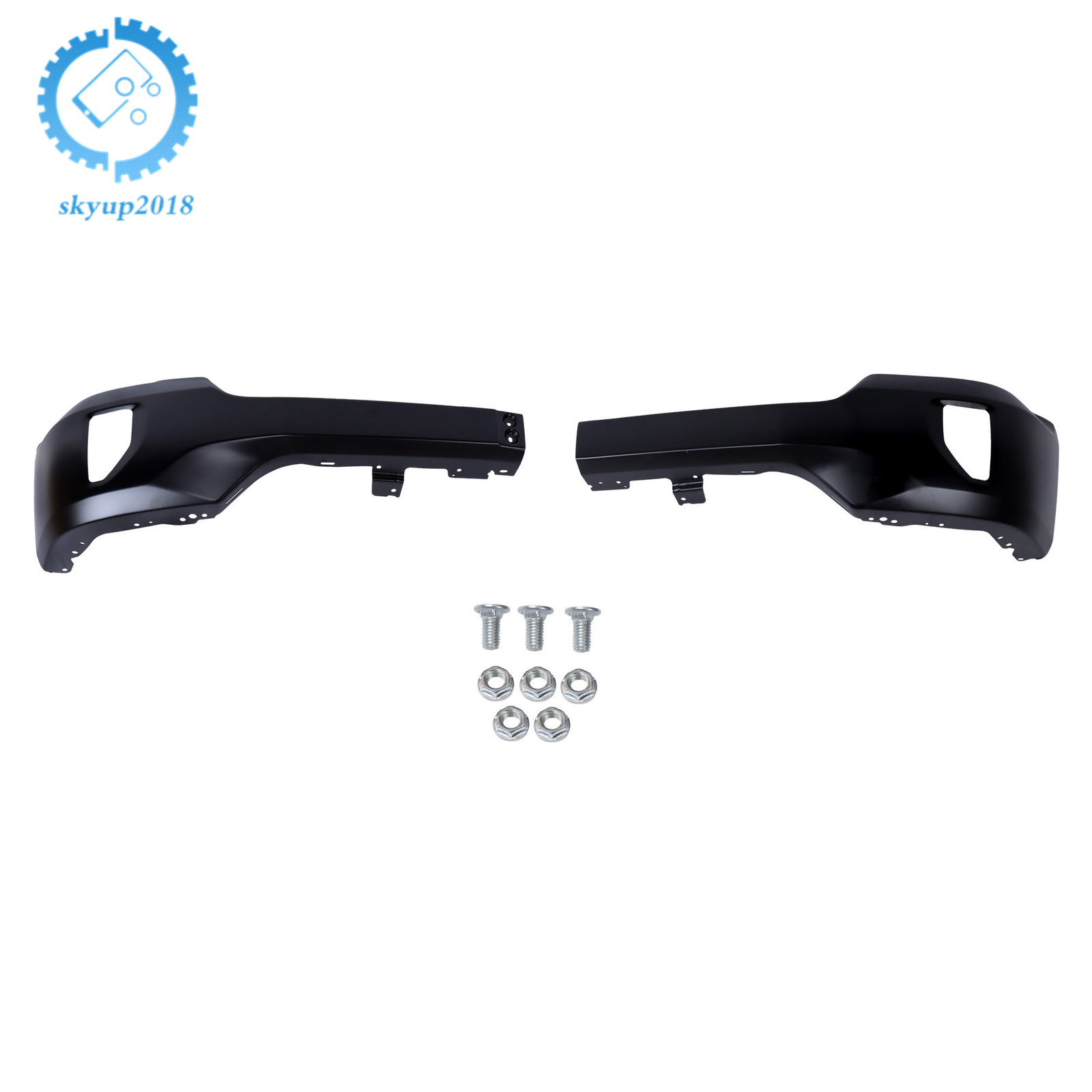 Split Front Bumper For Chevy Silverado 1500 16-18 Fog Light Holes No Radar Holes