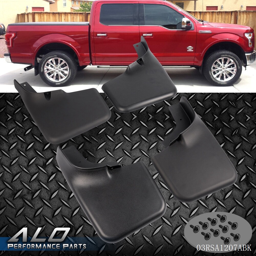 Front Rear Set Splash Mud Guards Flaps Fit for 04-14 Ford F-150 w/ Fender Flares