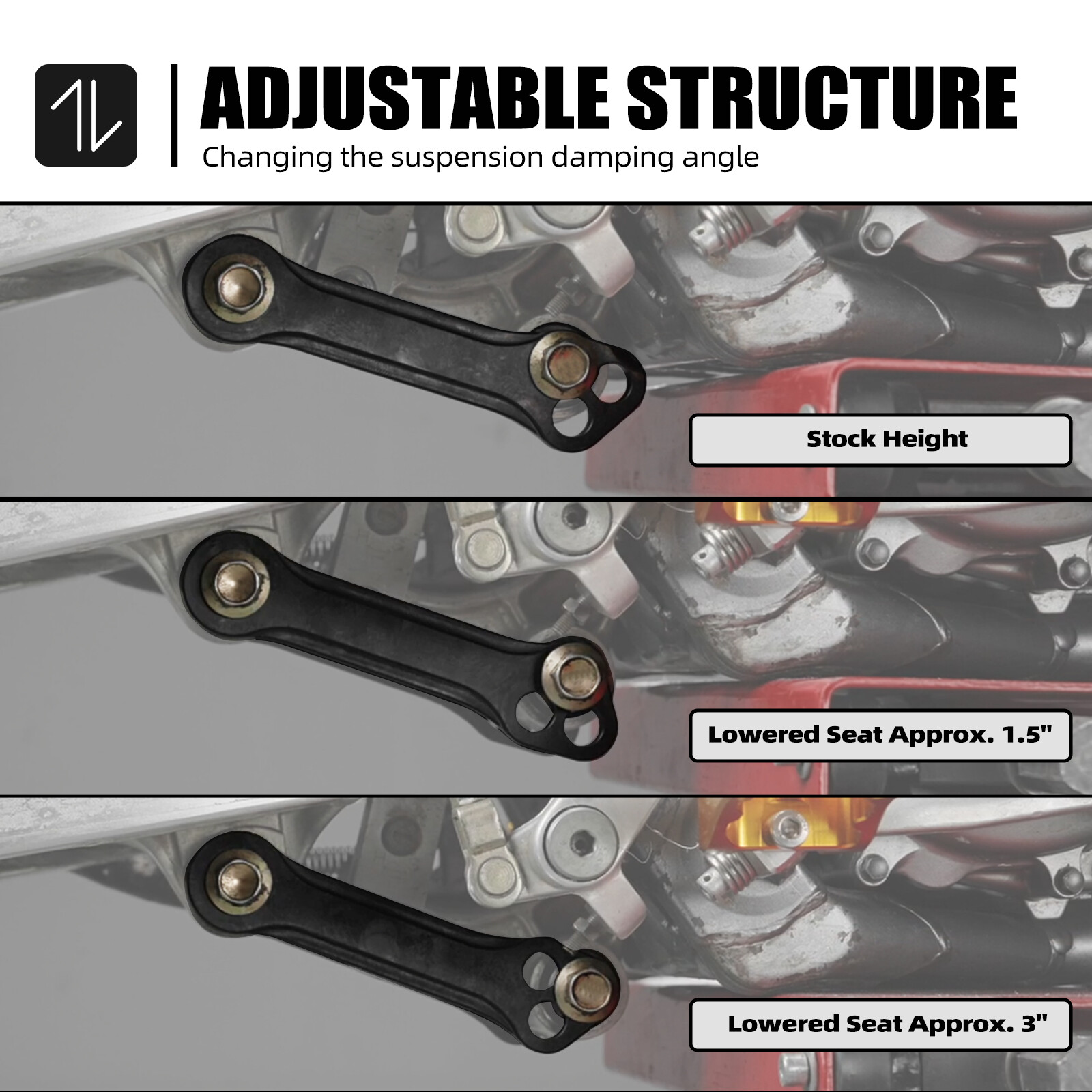 NICECNC Multi-Level Lowering Link Kit For Suzuki DRZ400 E S DRZ400SM 2000-2024