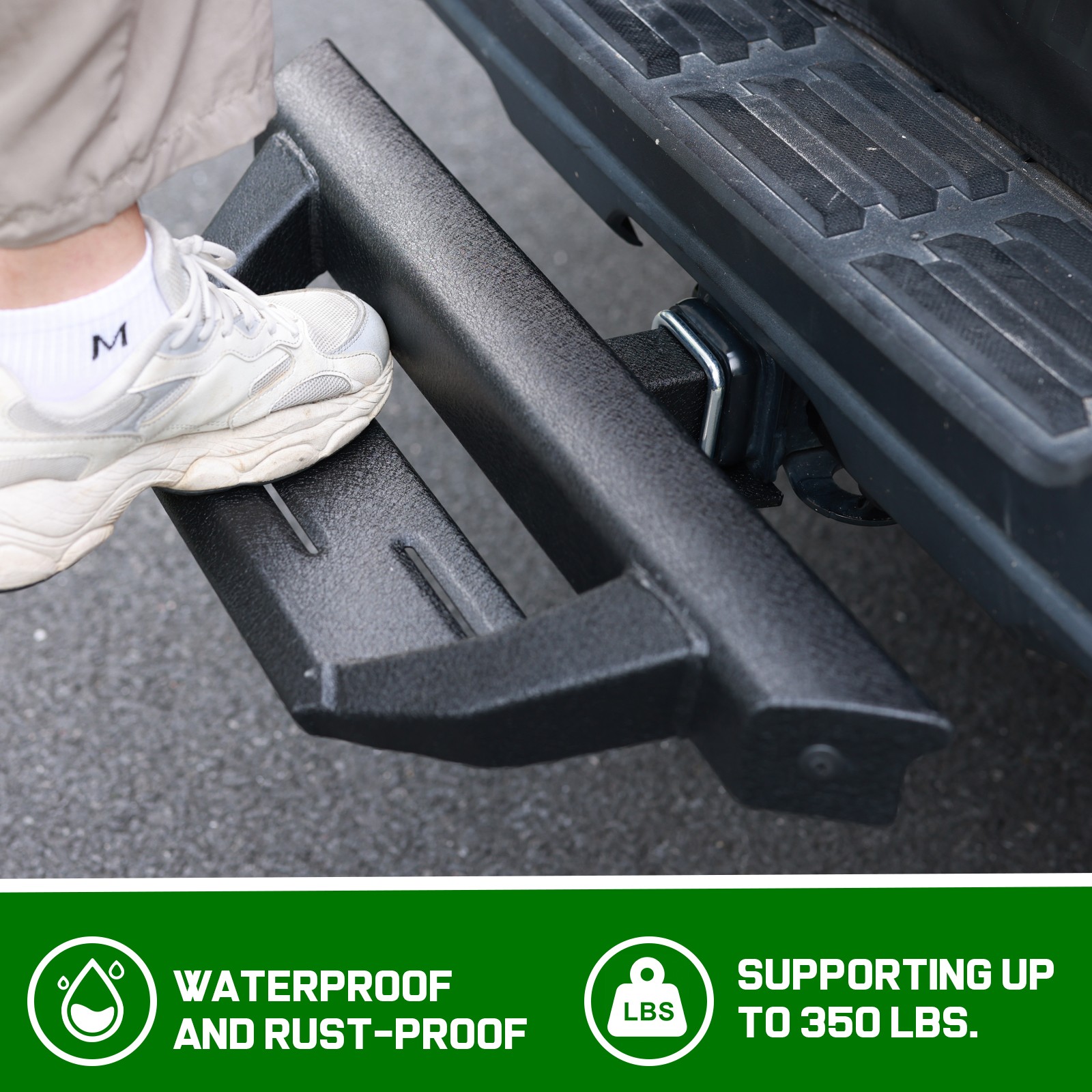 Fit with 2″ Receiver Towing Rear Hitch Step Bar SUV Van Truck Car Trailer Tow
