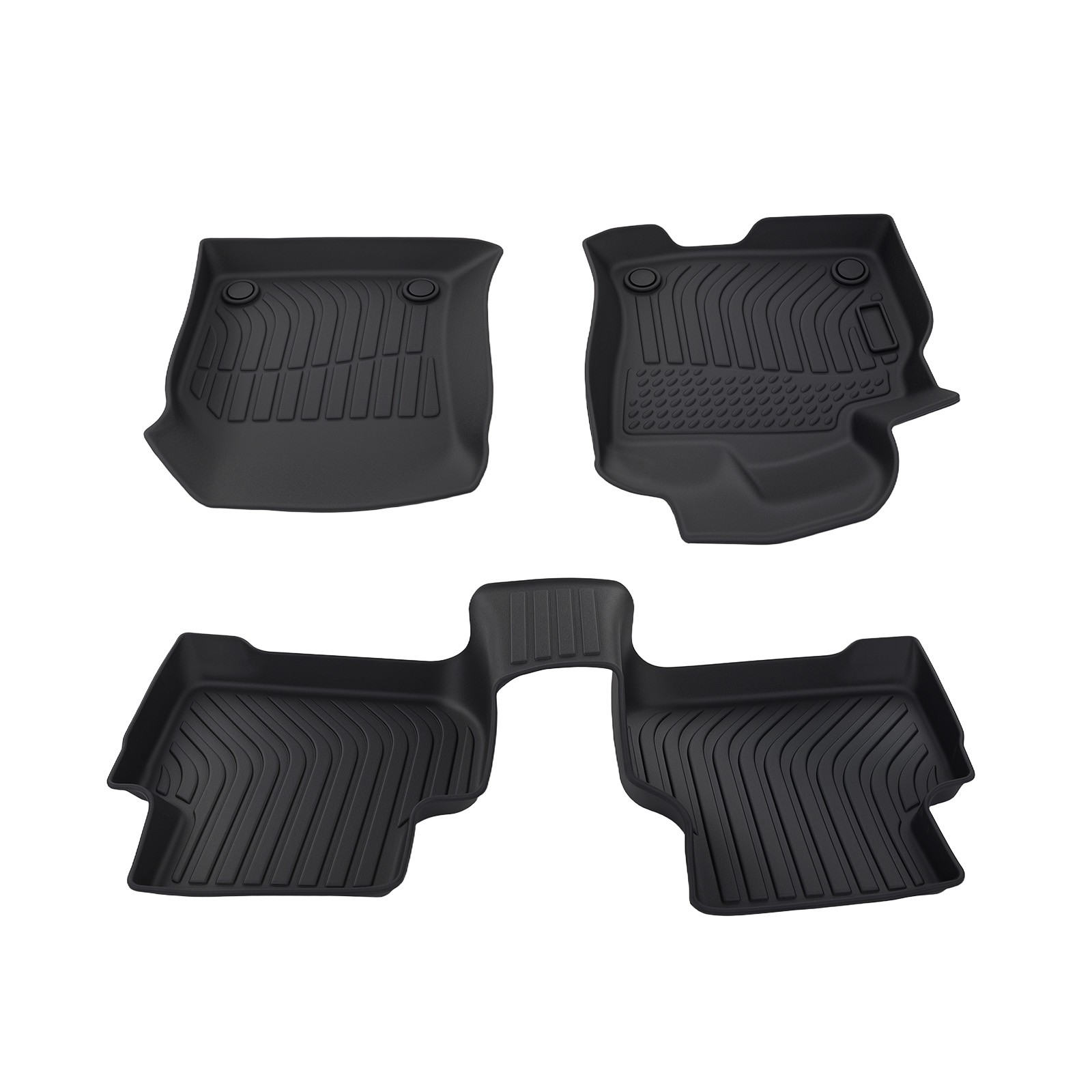 All-Weather Floor Mat Set for Audi Q3 2019-2025 TPE Anti-Slip Black Car Carpet