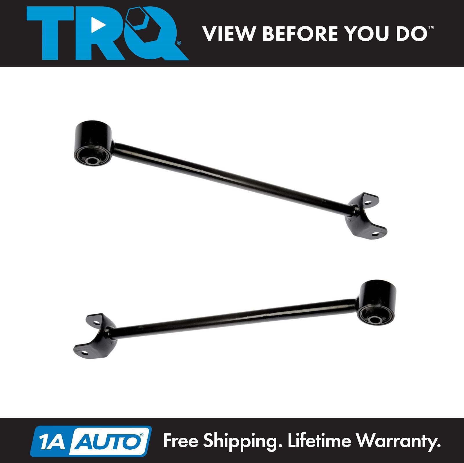 TRQ Rear Lower Control Trailing Arm Strut Rod LH & RH Pair Kit for Toyota Lexus