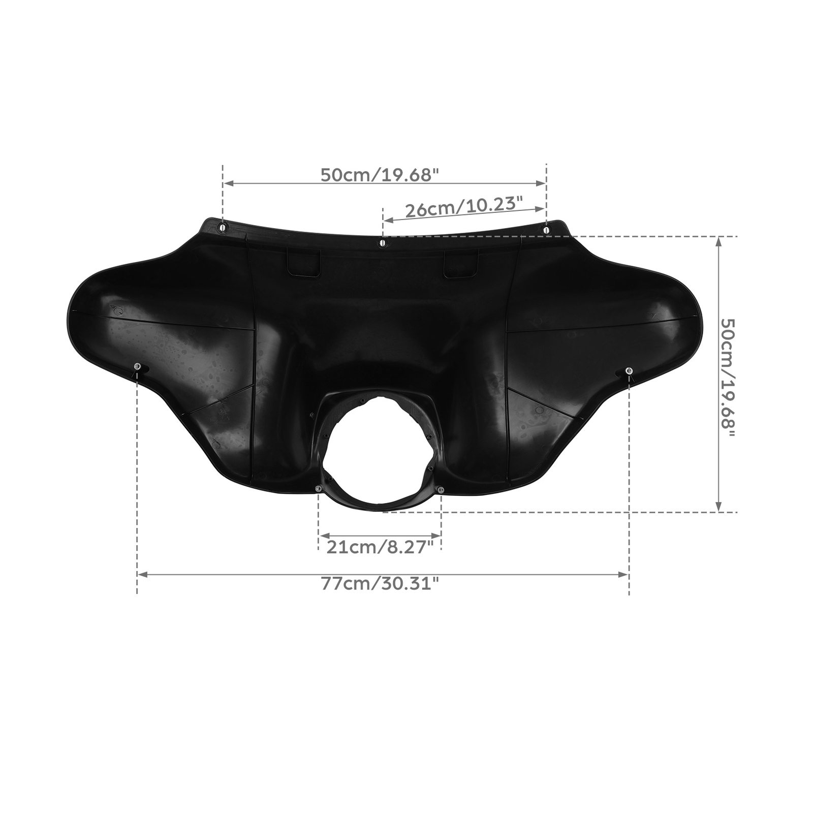 Vivid Black Front Batwing Upper Outer Fairing For Harley Davidson Touring 96-13
