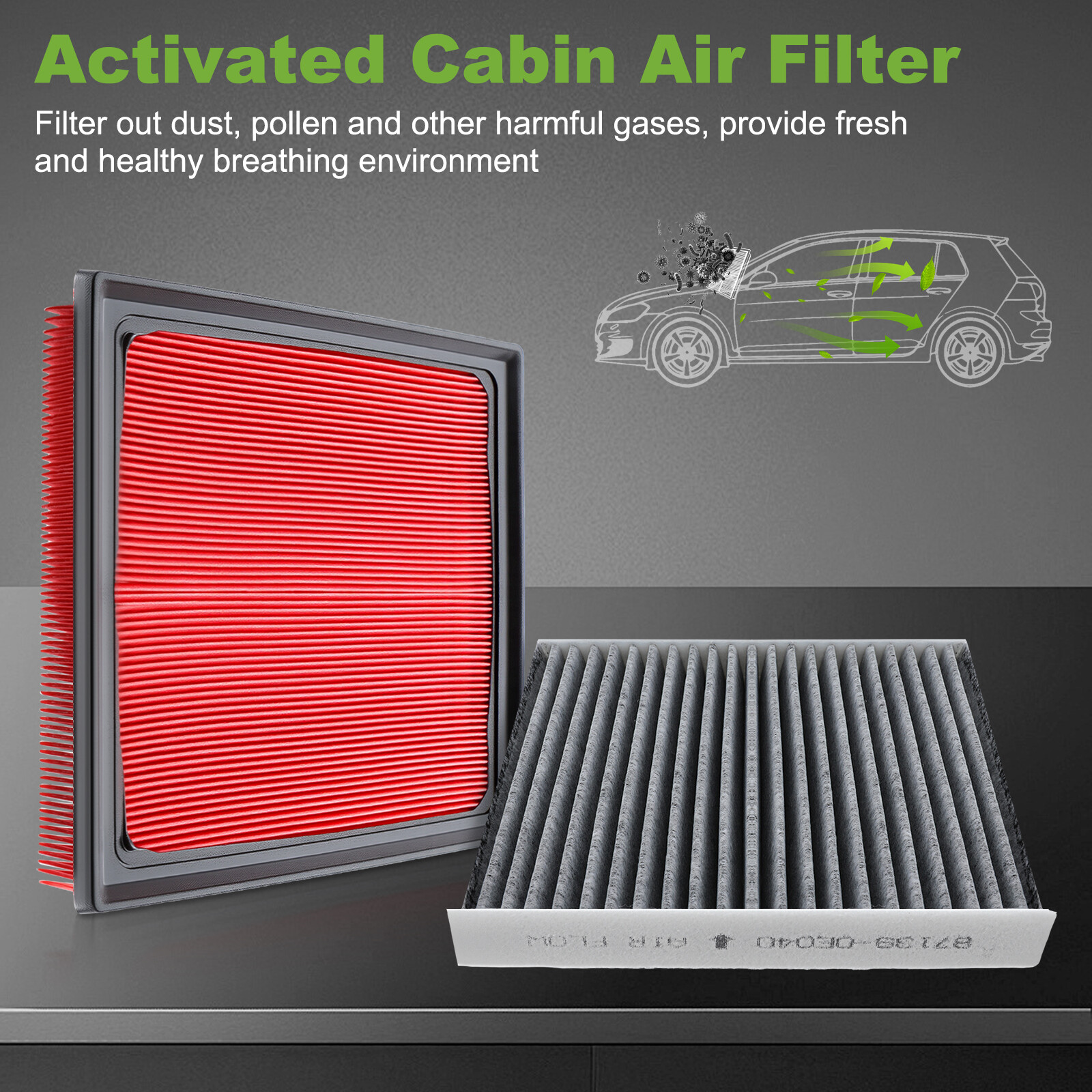 Engine Air Filter & Cabin Air Filter For Toyota 2018-2025 Camry / 2019-2025 Rav4