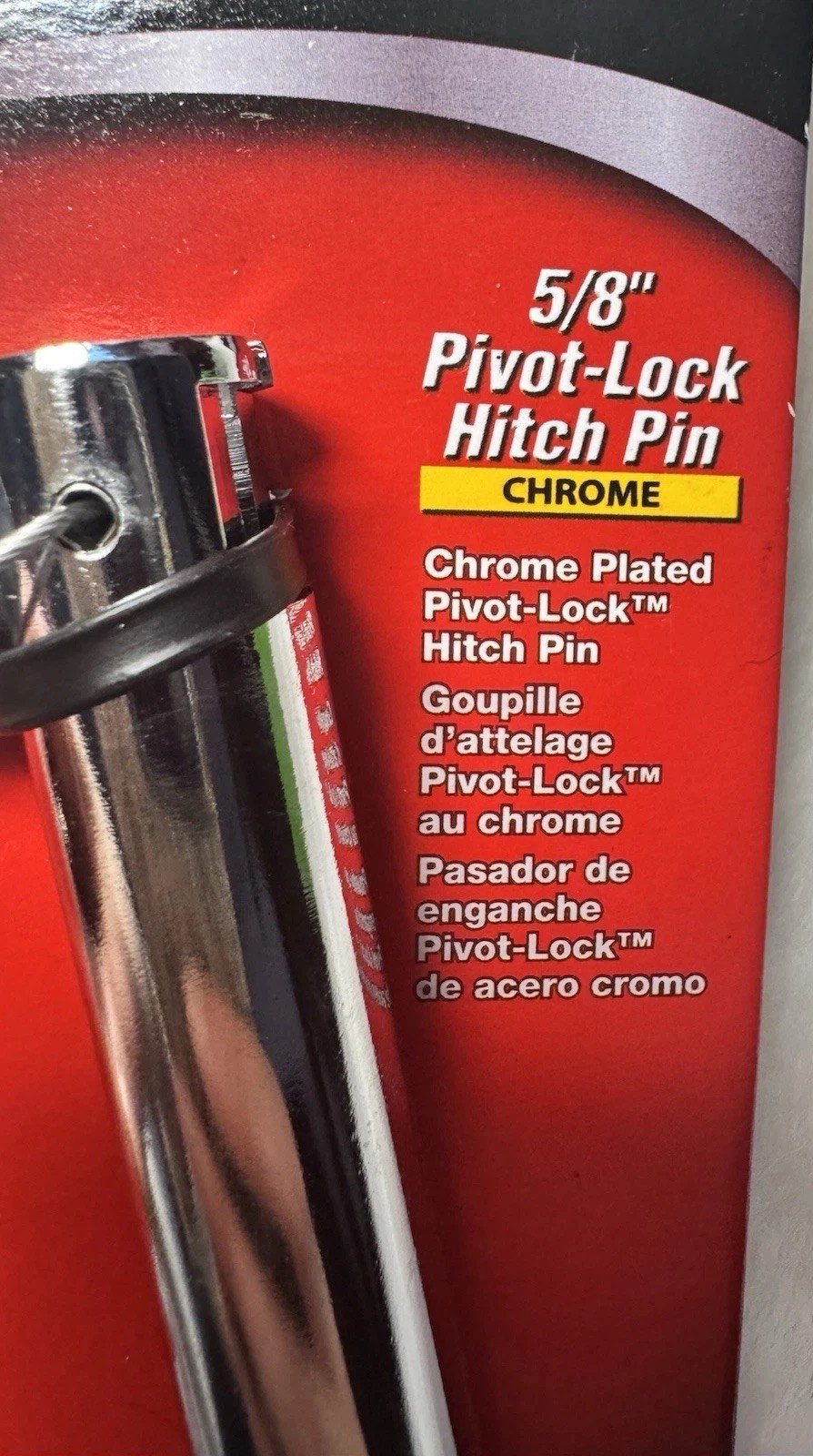 Master Lock Chrome Plated Pivot-Lock Hitch Pin 5/8″ 1495DAT New