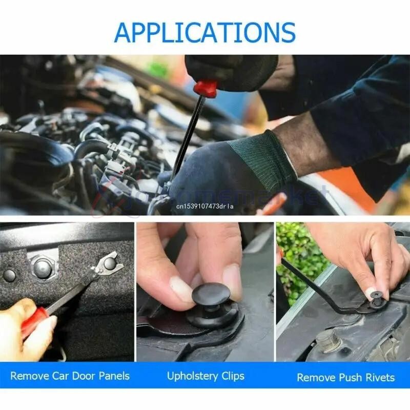 650Pcs Car Retainer Auto Fasteners Push Trim Plastic Clips Pin Rivet Bumper Kit