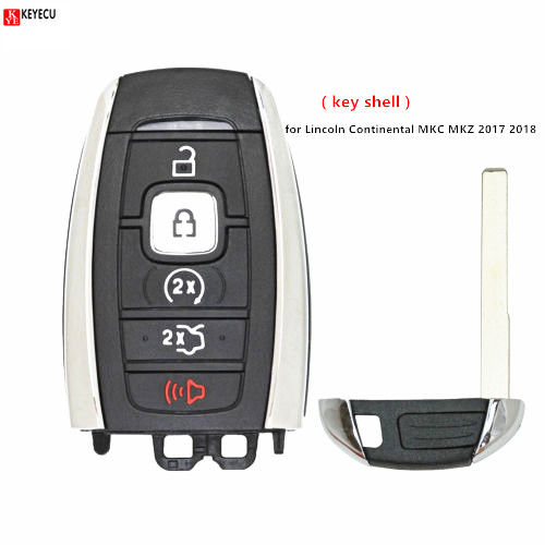 Remote Control Car Key Shell Case Fob for Lincoln Continental MKC MKZ 2017-2020