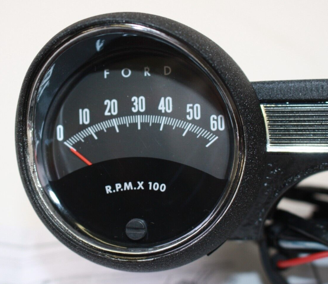 1964 65 FORD MUSTANG RALLY-PAC KIT V8 W/ 6000 RPM “FORD” TACHOMETER 64F-13506-MF