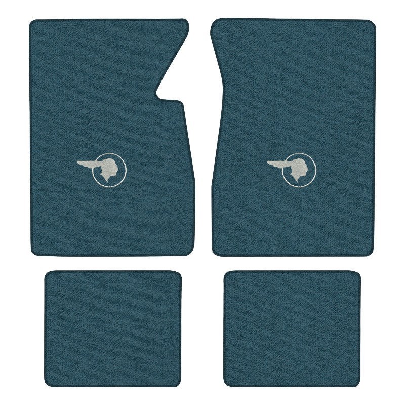 Older Pontiac Custom Logo Loop Carpet Floor Mats – Choose Mat Color And Logo