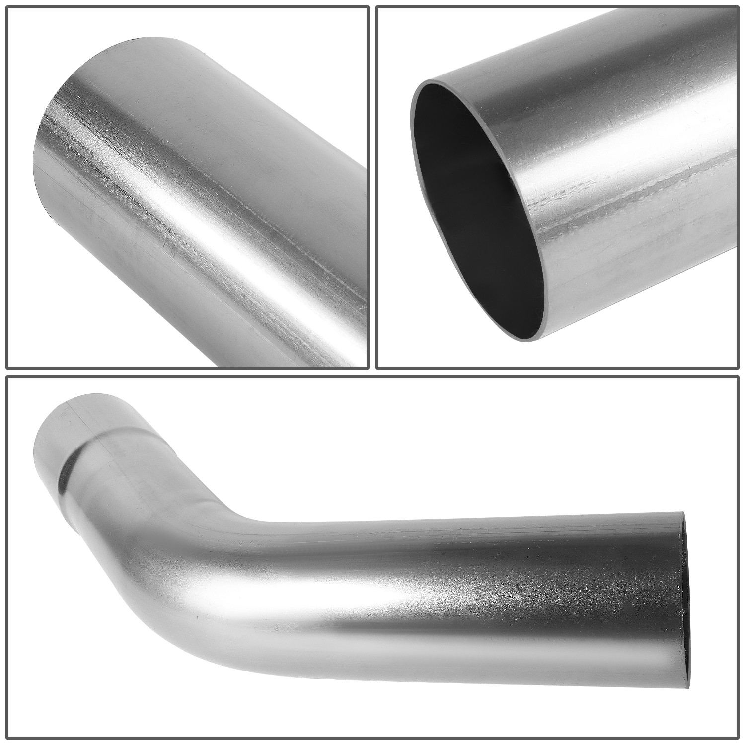 2Pcs 2.5″Inch OD Custom 45 Degree Mild Steel Mandrel Bend Exhaust Pipe Tube