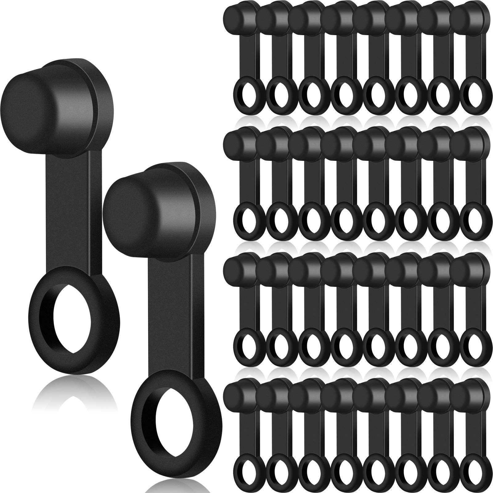 Frienda 50 Pack Brake Bleeder Cap Small Automotive 0.4 inches, black