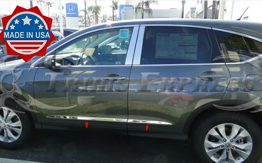 2012-2016 Honda CRV CR-V Body Side Molding 4Pc Stainless Steel Trim Cover 1 1/8″