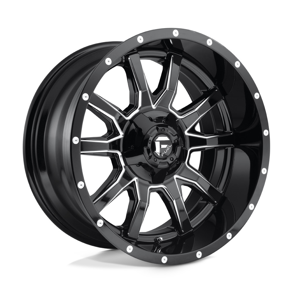 (1PC) Fuel D627 Vandal 20X9 6X135 Black Milled 1mm Wheel Rim 20 Inch