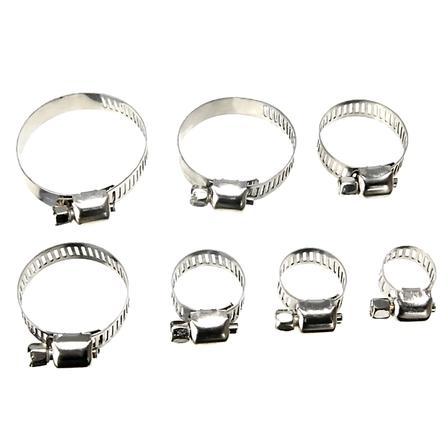60 PCS Adjustable Hose Clamps Worm Gear Stainless Steel Clamp Assortment 8-38mm