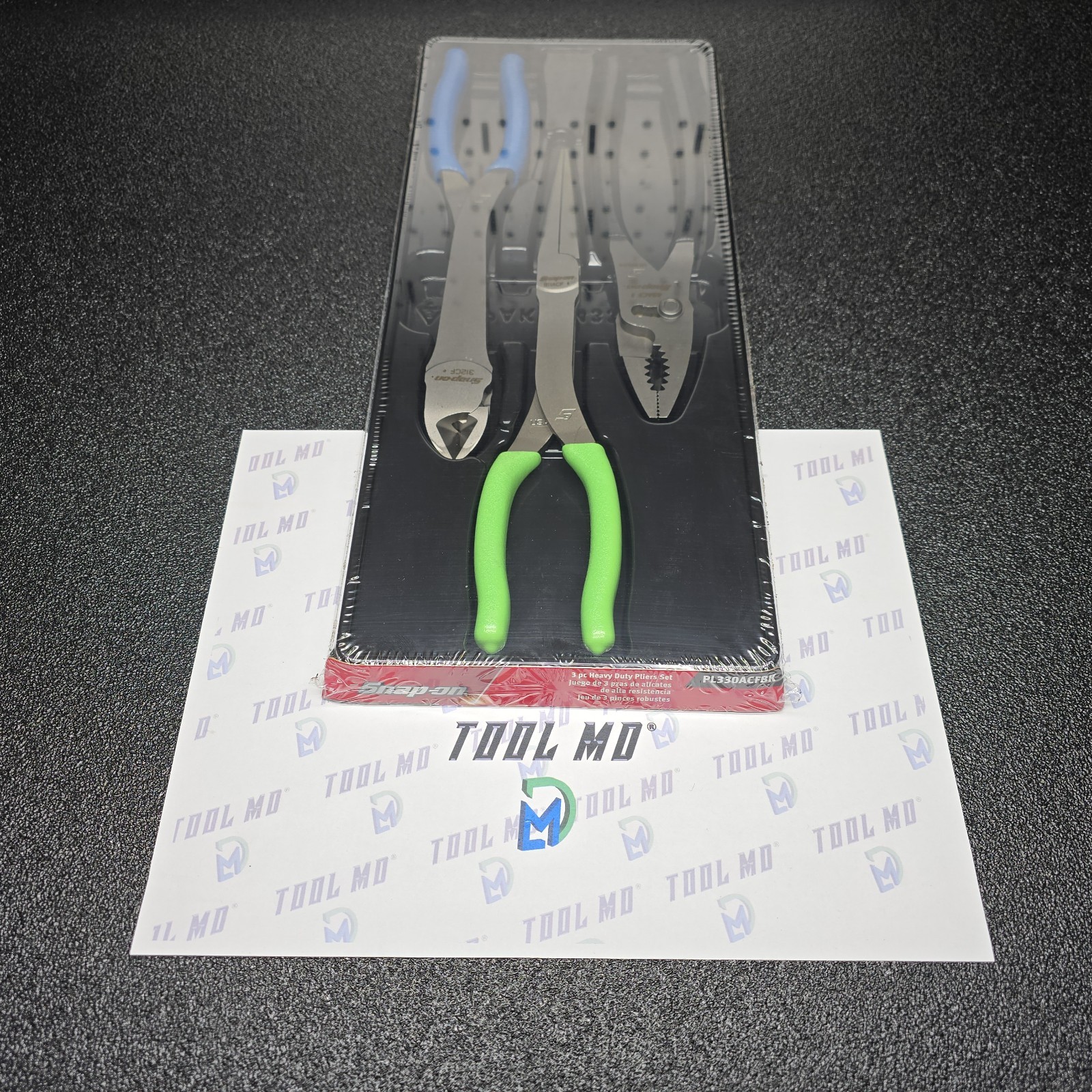 Snap-on Tools USA NEW 3pc Assorted Color Heavy-Duty Plier Set PL330ACF