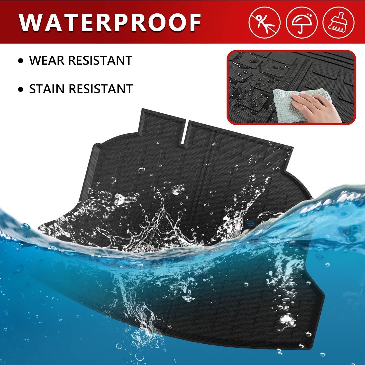 Cargo Liners Backrest Mats Trunk Mat All Weather Mats For 2012-2016 Honda CRV