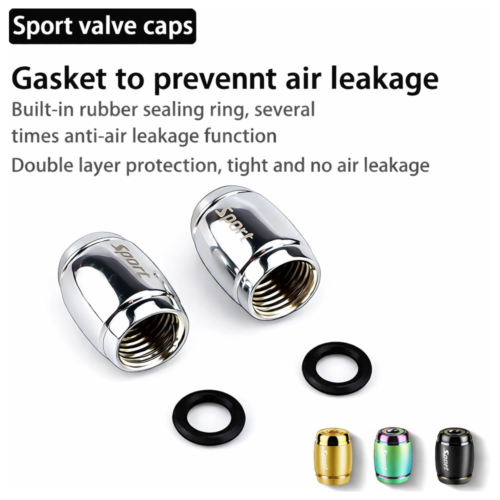 4PCS Universal Barrel Style Car Wheel Tire Valve Stem Caps Cover Anti-Theft