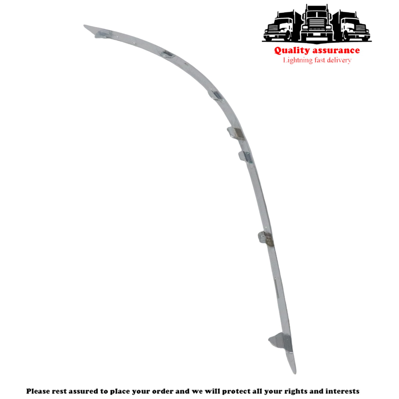 1Pair Left+Right Bumper Chrome Molding Trim For Mercedes-Benz 2010-2014 C250