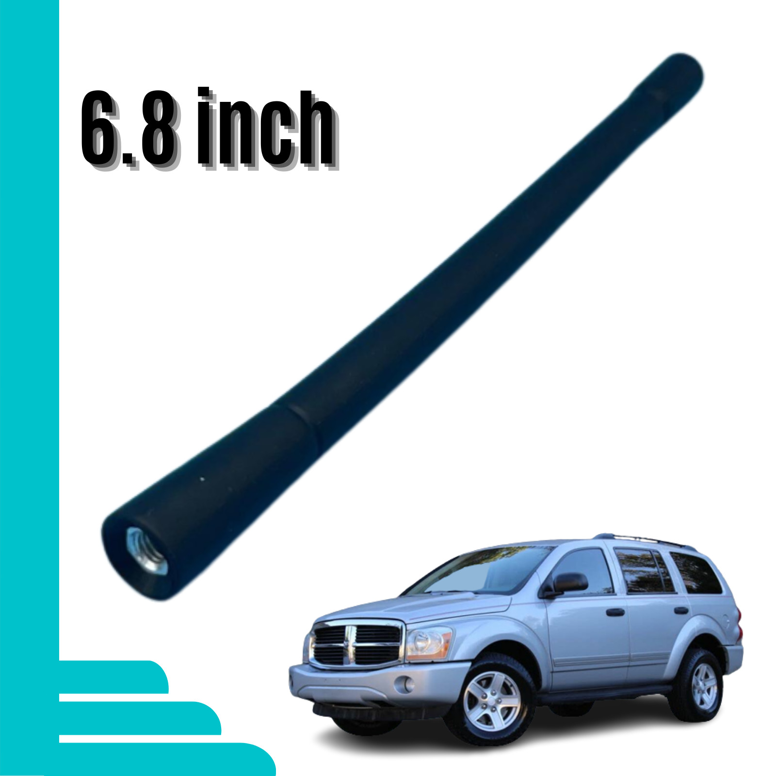 6.8 Inch Replacement Antenna Black for Dodge Durango 2002-2009