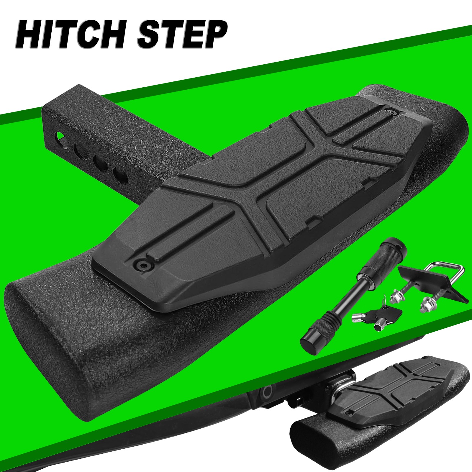 Trailer Towing Hitch Step Bar for 2″ Receiver Universal Fit for Trucks Car Van