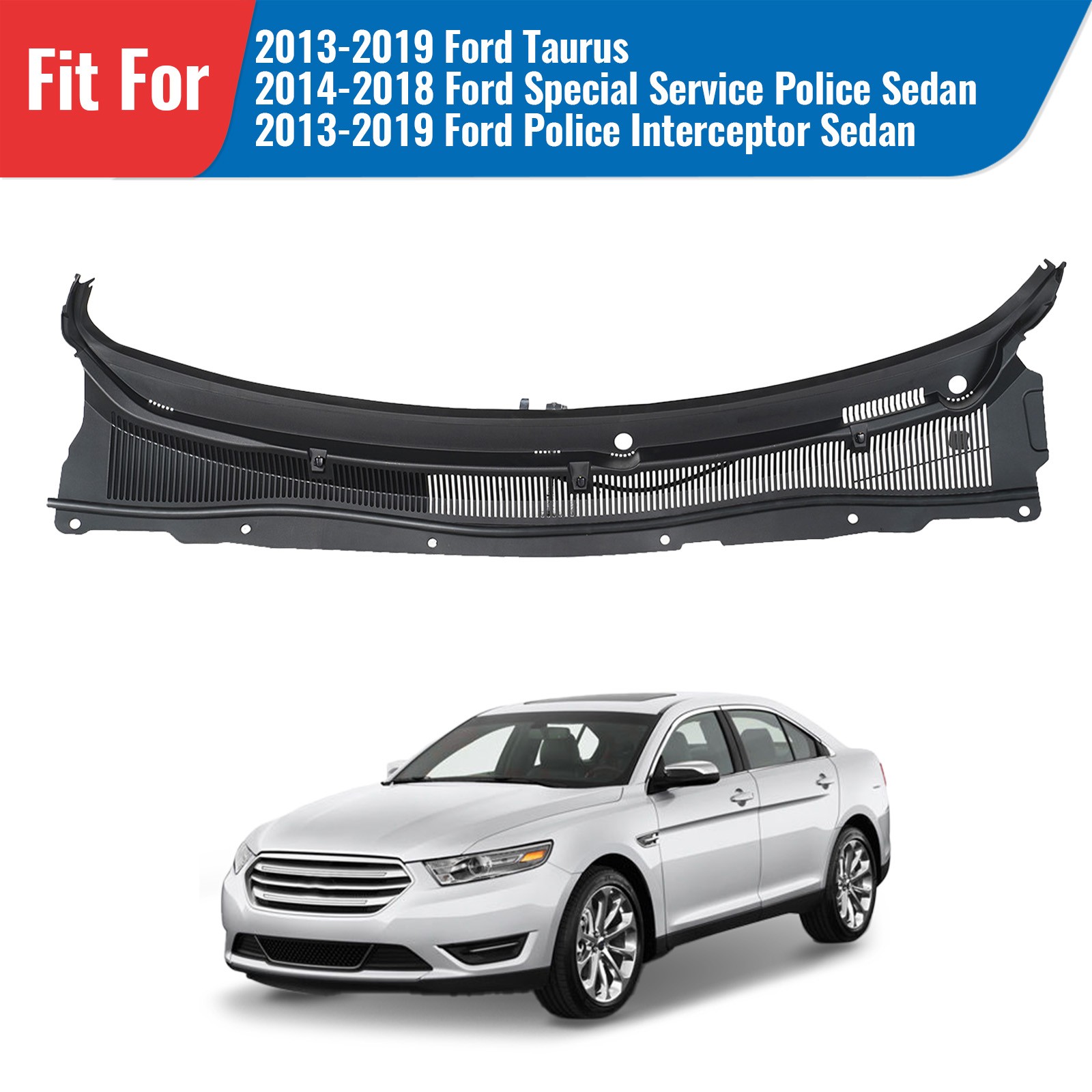 Windshield Panel Wiper Cowl Cover For Ford Taurus 2013-2019 DG1Z-5402228-B