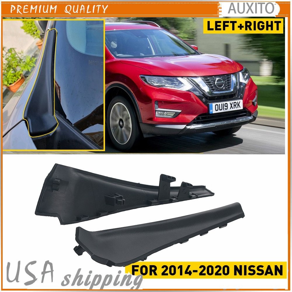 2014-2020 For Nissan Rogue Front Windshield Side Wiper Trim Extension Cowl Cover