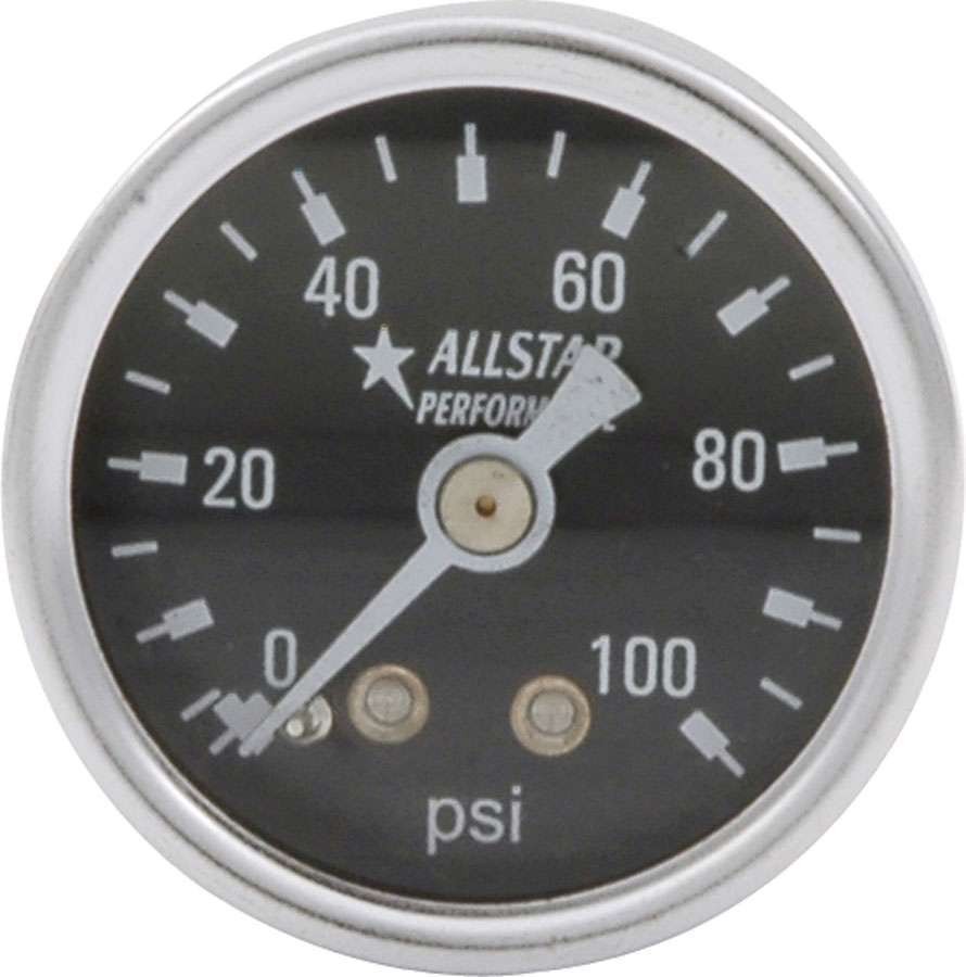 Allstar 80216 1.5in Gauge 0-100 PSI Dry Type