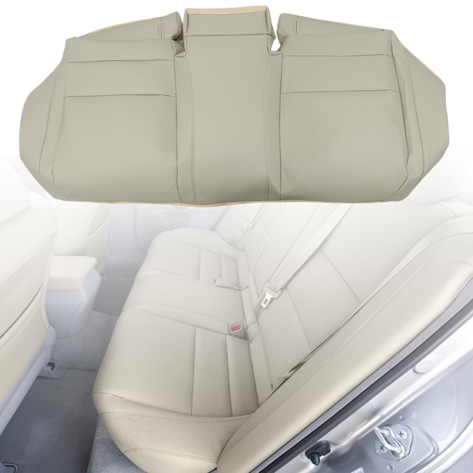 Front Bottom / Top / Rear Bottom Leather Seat Cover For 2009-2014 Acura TSX Tan