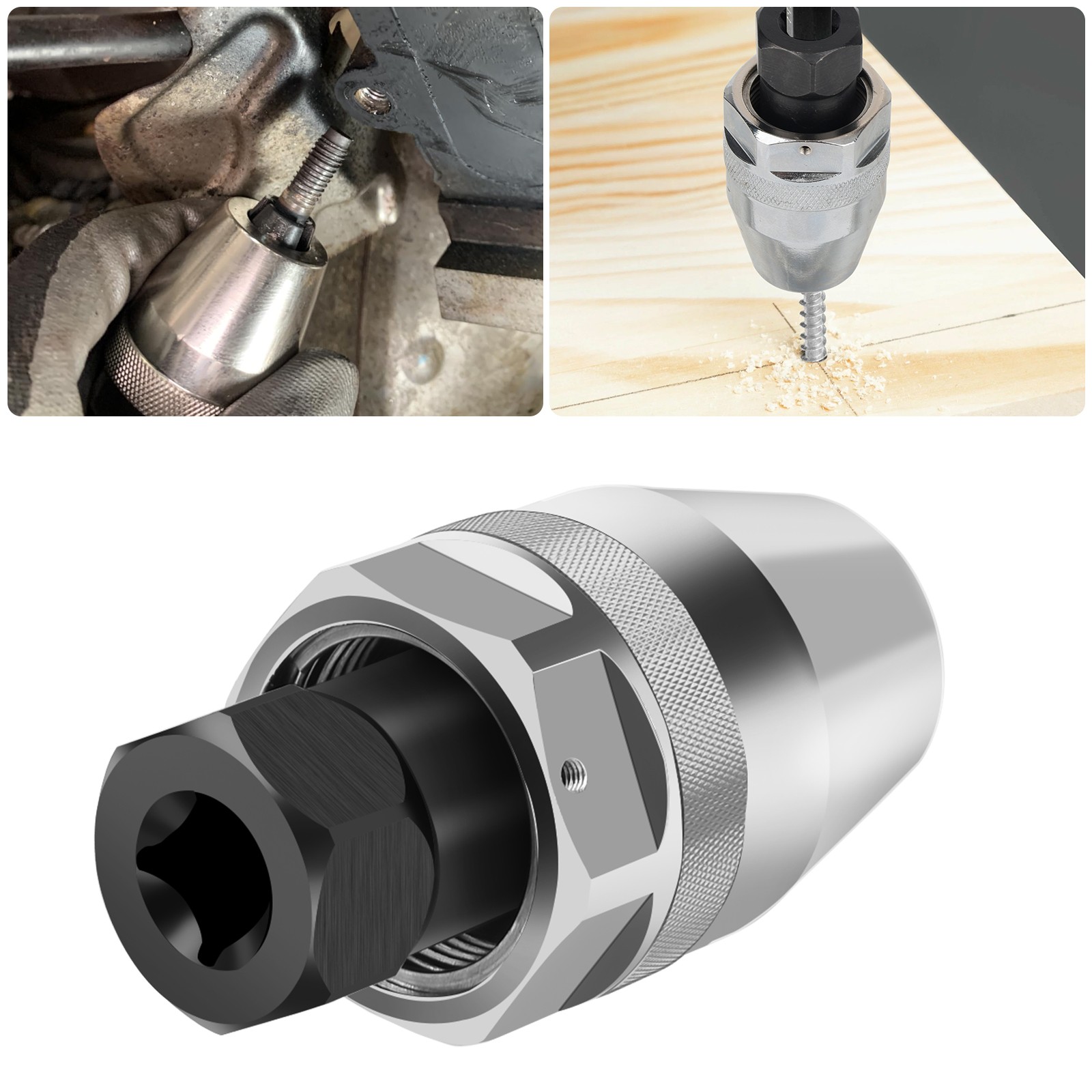 3/8″ Drive Broken Bolt Remover Stud Extractor Tool for Locks Removes 1/4″-1/2″