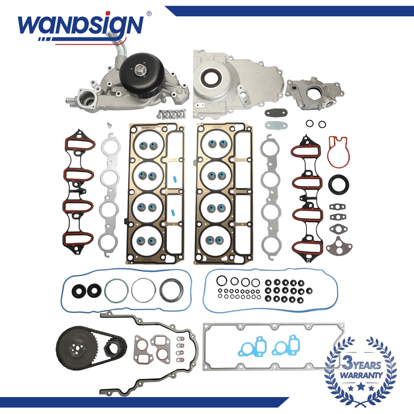 For Chevy Tahoe GMC Sierra Head Gasket Set Oil & Water Pump 4.8 5.3 6.0 V8 99-04
