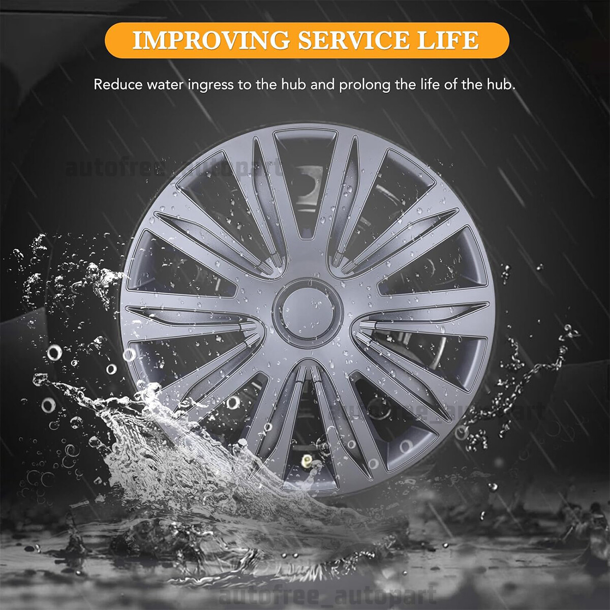16″ Wheel Covers Snap On Full Silver Hub Caps Set of 4 fit R16 Tire & Steel Rim