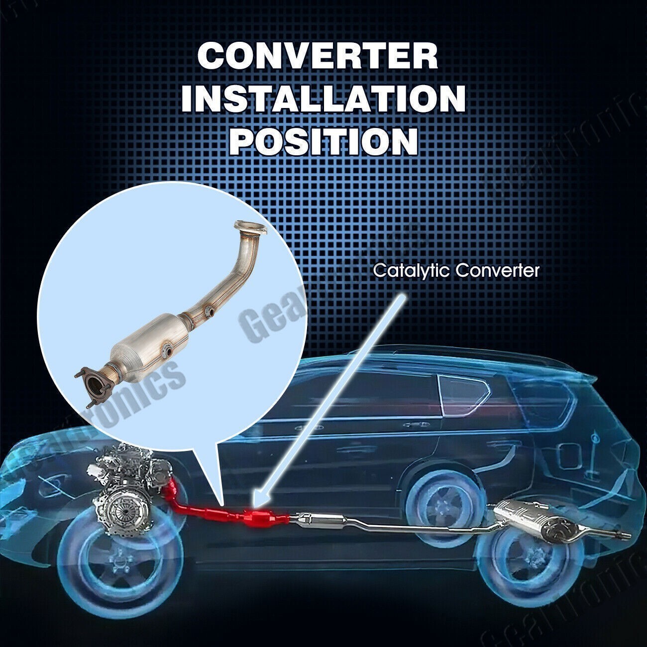 Catalytic Converter Bolt-on Connection for Honda CRV 2.4L Upstream Downstream