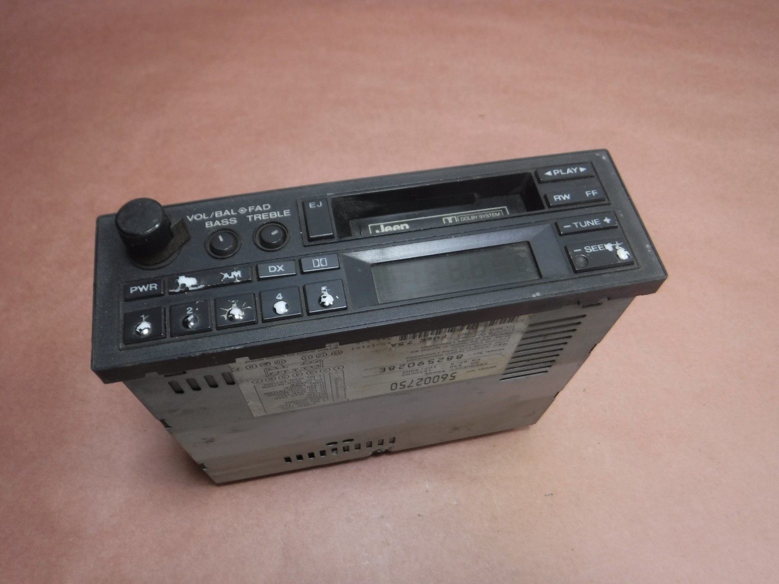 Jeep Cherokee Comanche Wagoneer 84-94 AM FM Stereo Cassette Radio OEM 56002750