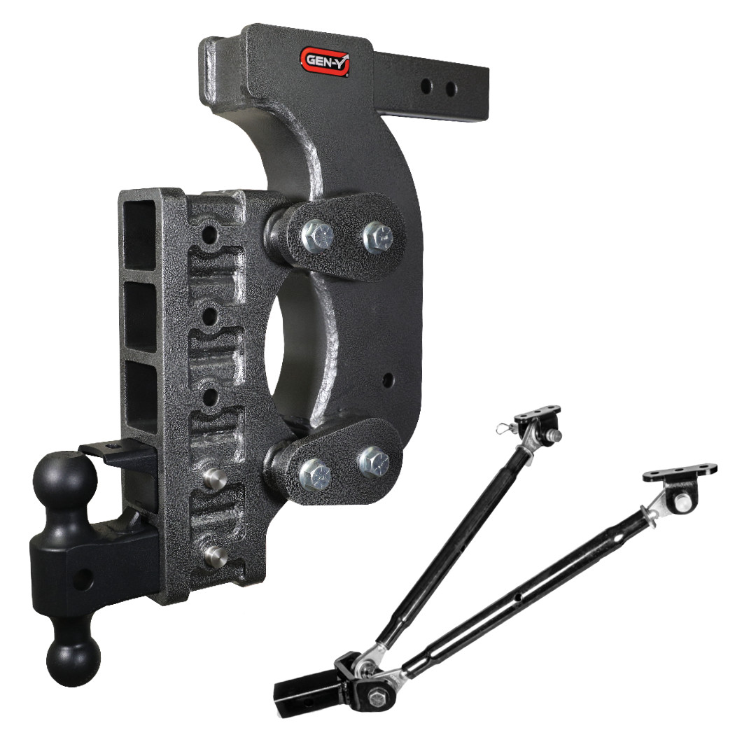 The Boss Torsion-Flex, 2.5″ Shank, Hitch, Dual-Ball, Pintle & Stabilizer Kit