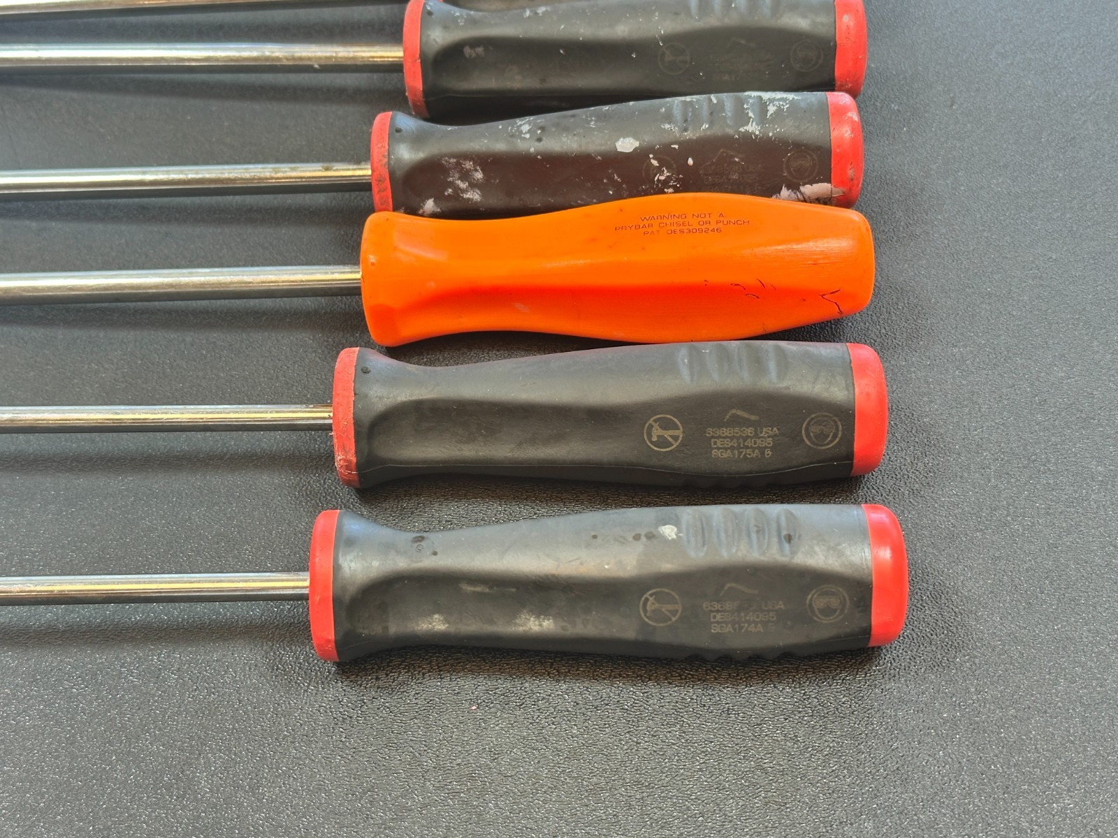 ?? Snap-on Tools USA 6pc RED Soft Soft Grip Radiator Hose Pick Set, (1) Orange