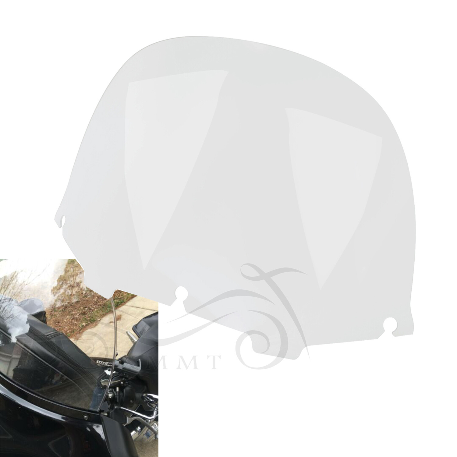 13″ Clear Windshield For Harley Touring Electra Glide Standard EFI FLHTI 03-06