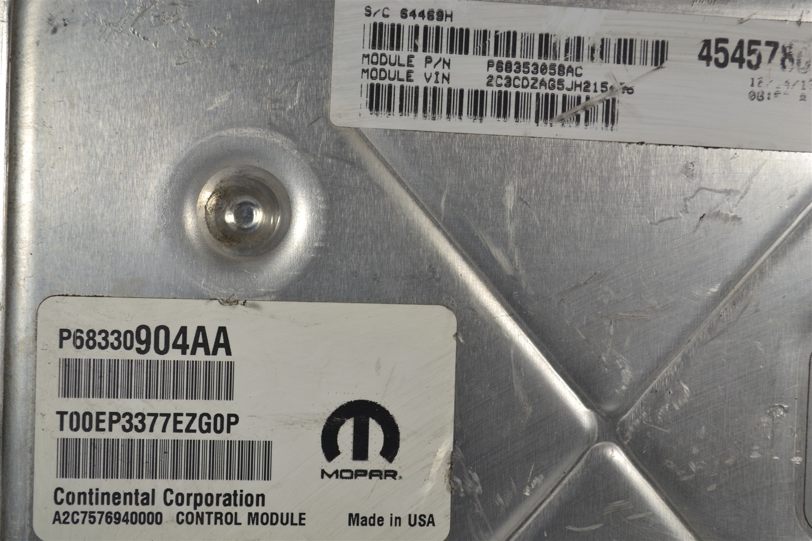 P68330904AA DODGE CHARGER GT 18-19 Engine Control Unit ECU ECM OEM 9L2 512 B3