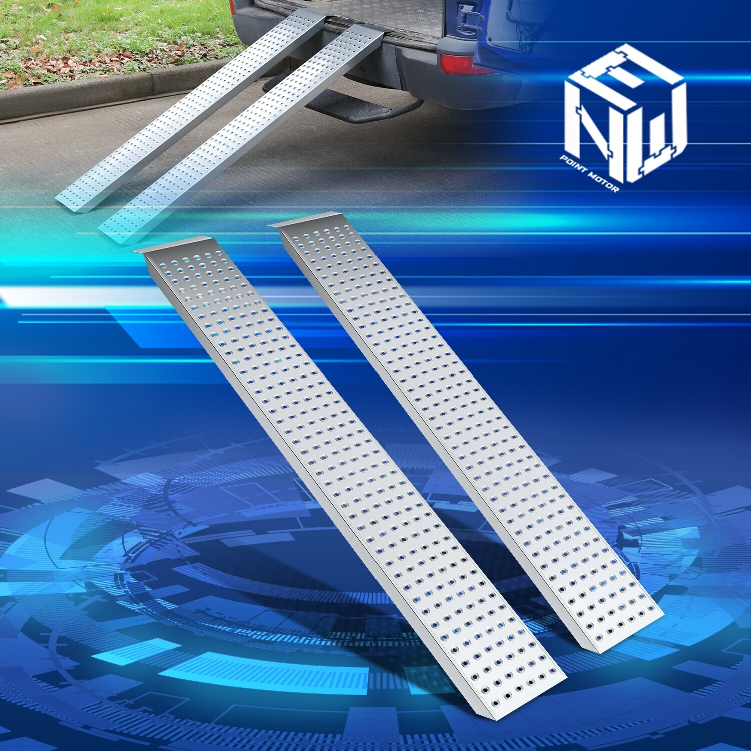 A3 Steel Versatile Loading Ramp Bicycle Motorcycle 880 pounds Each Pair Capacity