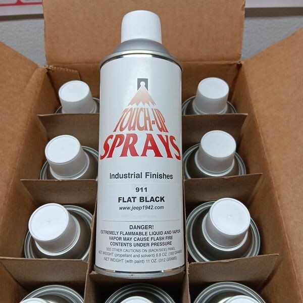 Gillespie Military Spray Paint 911 Flat Black. WWII to Present 3 & 4 Color Camo.