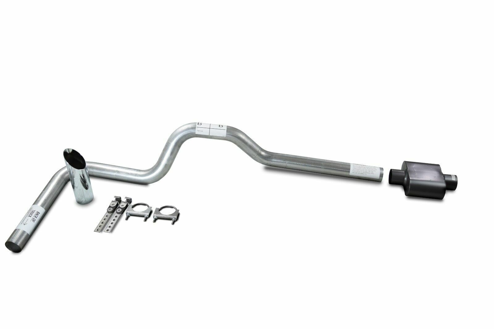 Ford F150 21-25 Single 3″ Truck Exhaust Kits 1 Chamber muffler Slash Tip